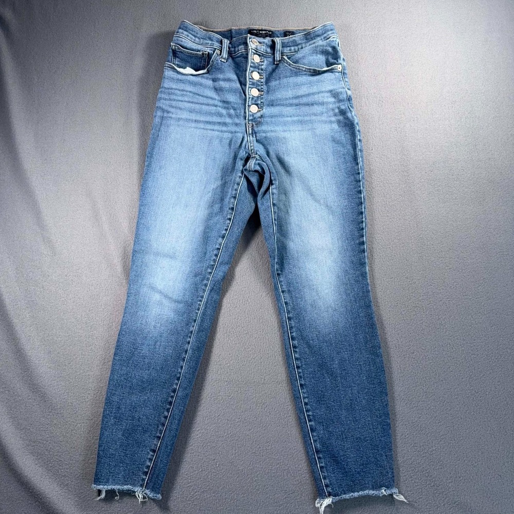 Lucky Brand Bridgette Skinny Jeans Womens 10/30 High Rise Button Fly Raw Hem